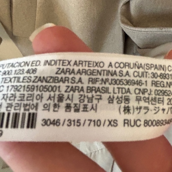 Zara Oversized Tan Cozy Long Pea One Button Neutral Long Coat SZ XS - Picture 9 of 13